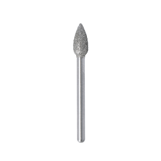 Pear-shaped cylindrical diamond bur