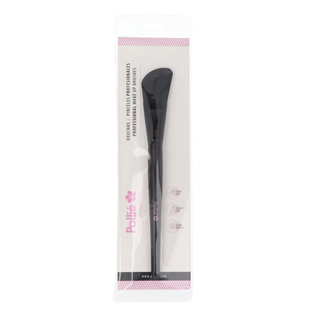 Beveled silicone brush
