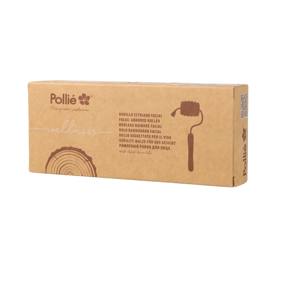 Rodillo Estriado Facial Pollié para Maderoterapia | Firmeza y Drenaje Facial