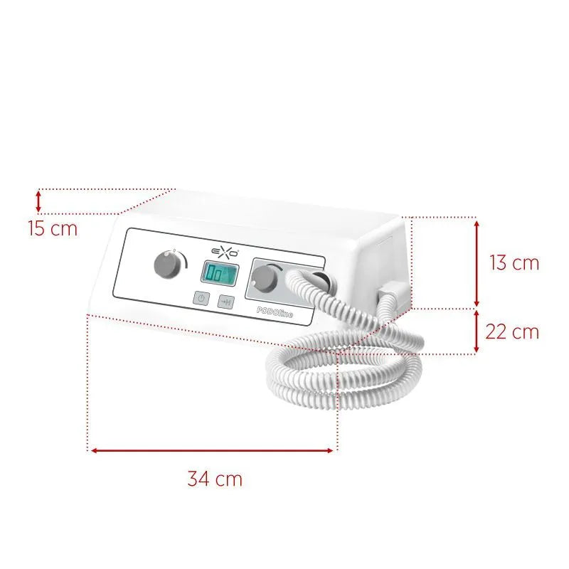 Torno pedicura con aspirador EXO Podo Line dimensiones