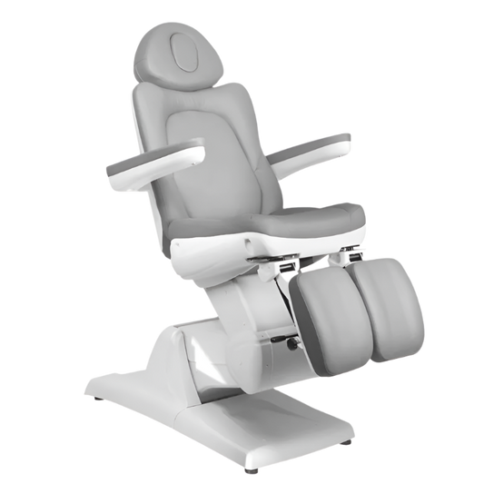 Silla de Pedicura Moderna y Ajustable Eléctricamente – Comodidad para Cliente y Profesional, color gris