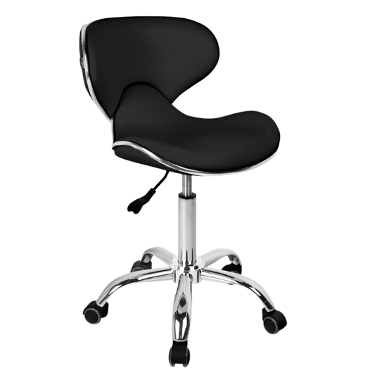 Silla hidráulica con respaldo negra