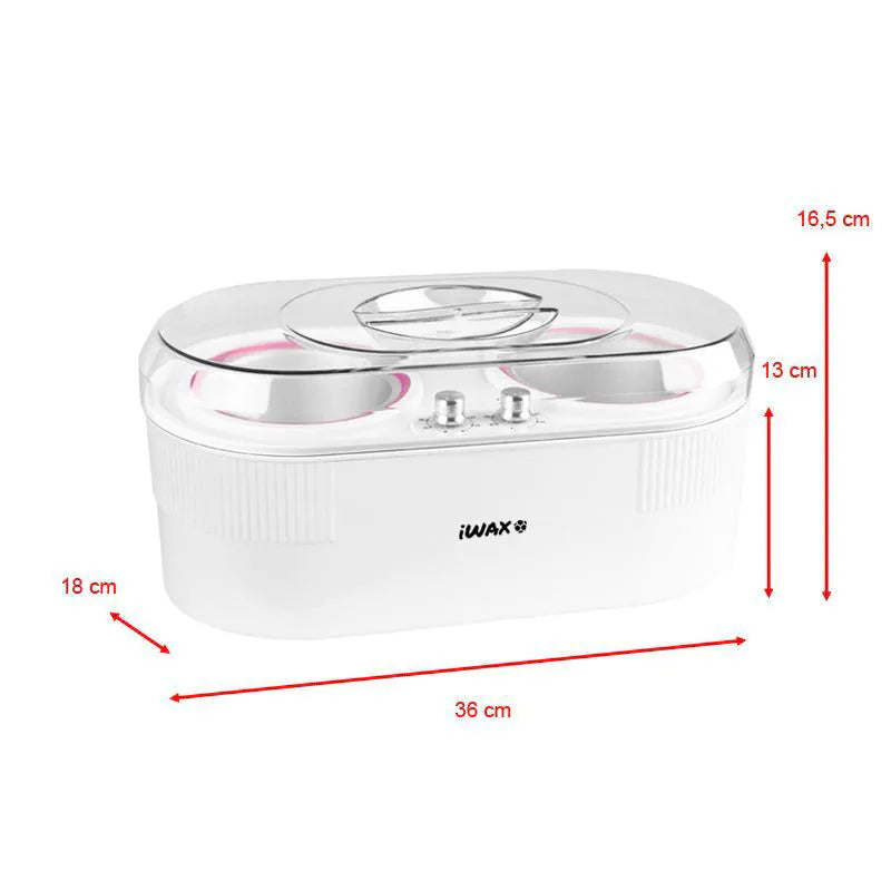 Calentador de cera 2-en-1, 400 ml + 800 ml