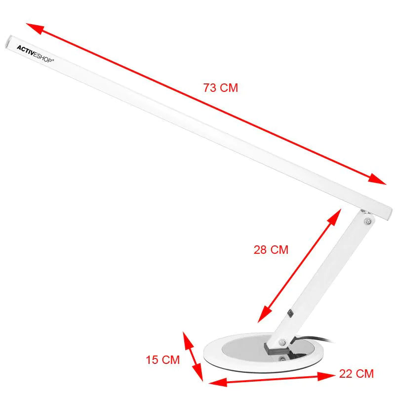 Lámpara de mesa Slim LED de aluminio blanco