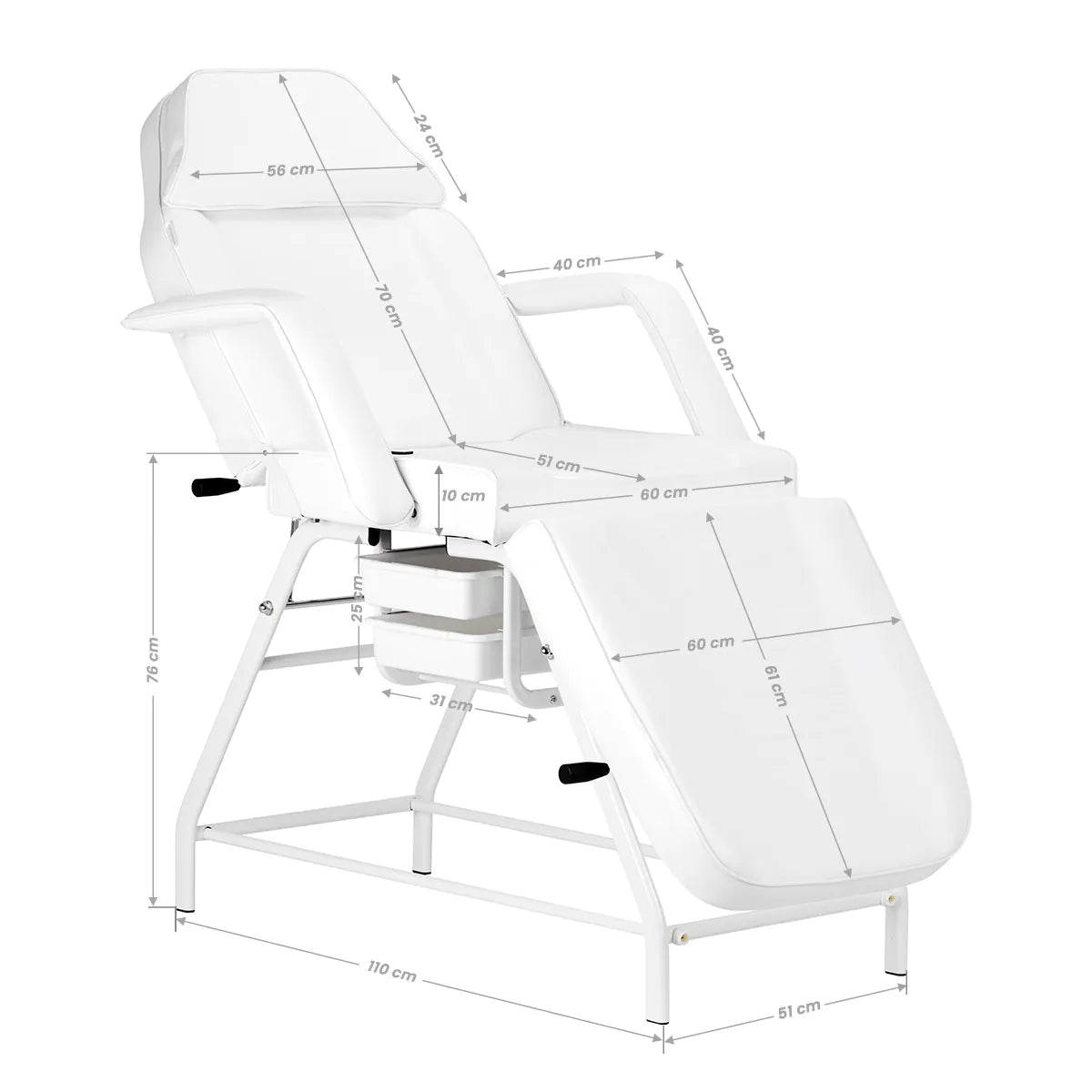 Universal stretcher with drawers