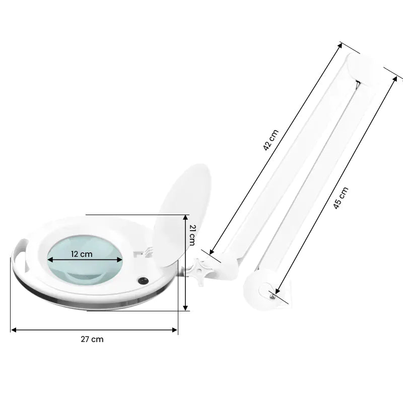 LED SMD lámpara sobremesa con lupa de 5 dioptrías, mod. 6027