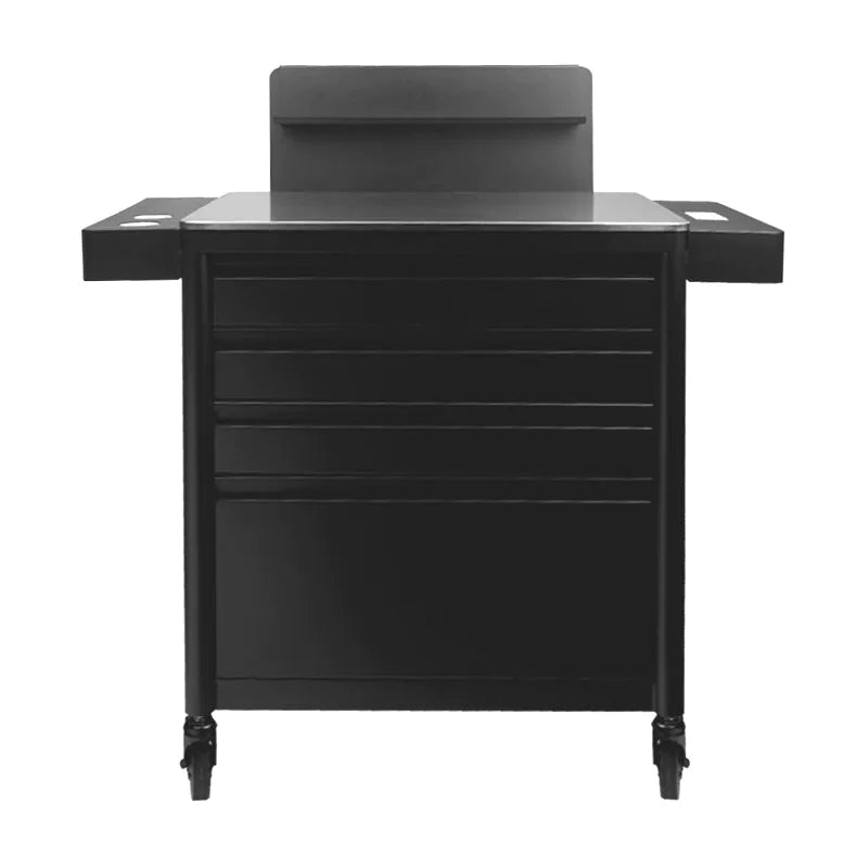 Carrito auxiliar negro Pro Ink con enchufe integrado