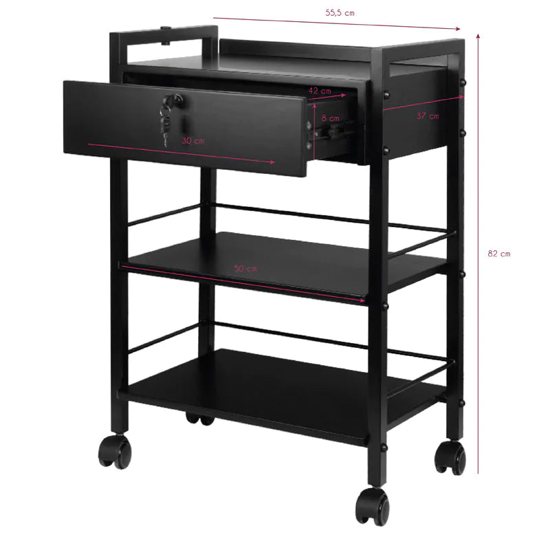 Pro Ink Black Auxiliary Cart