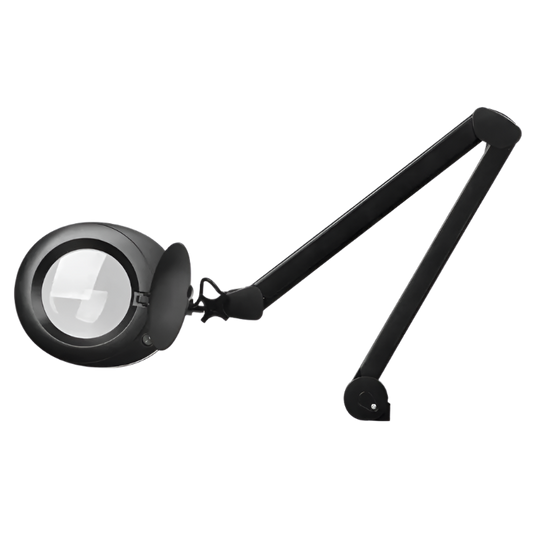Lámpara-Lupa LED con Brazo de 90 cm – Iluminación de Alta Calidad y Bajo Consumo, negra