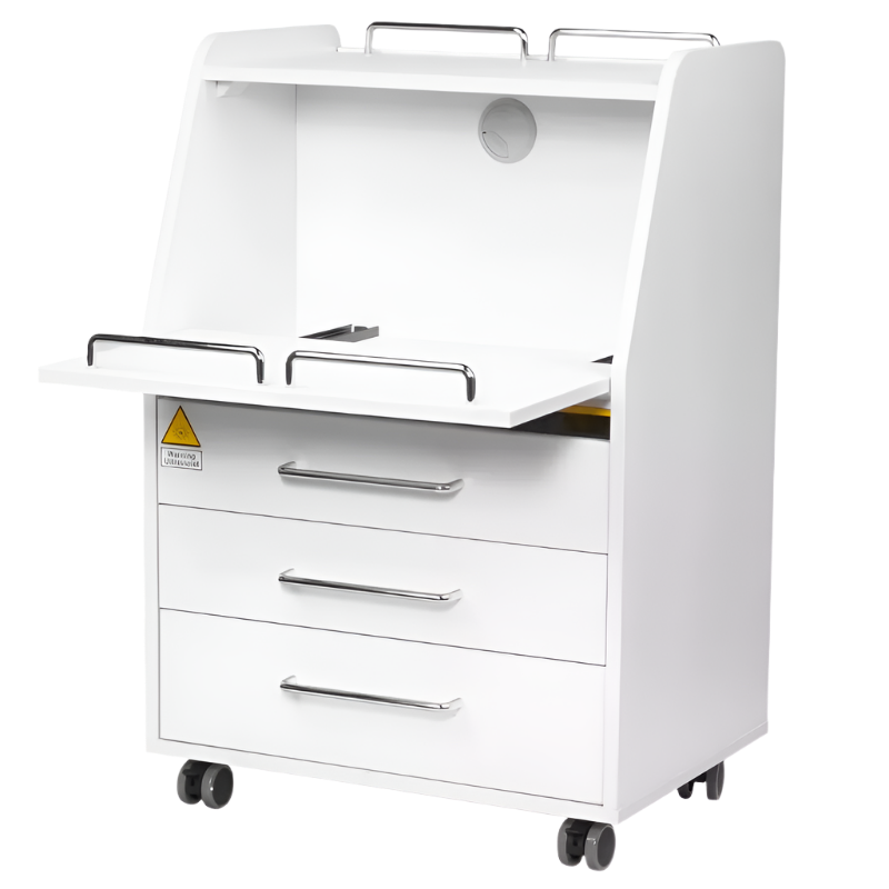 Carrito de madera con UV luz