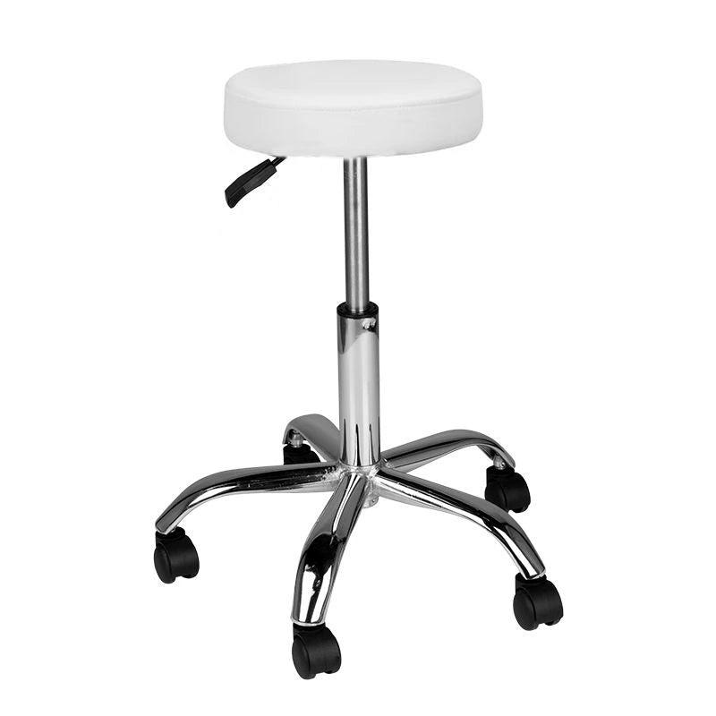 Taburete hidráulico blanco