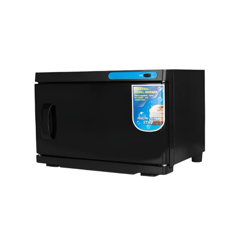 Calentador de toallas con UV luz, 16 L, negro