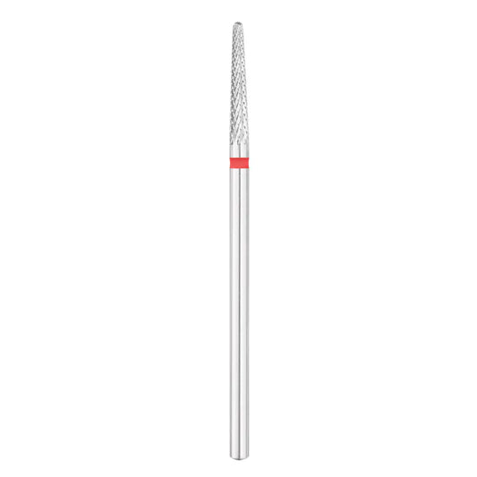 Fresa uñas de carburo cono Ø2.3 mm, grano fino - rojo