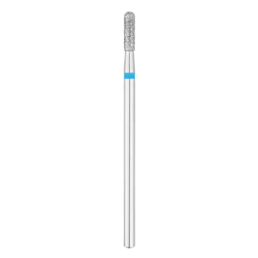EXO PRO Fresa de Diamante Cilindro Redondeado Grano Medio (Azul) para Manicura y Pedicura