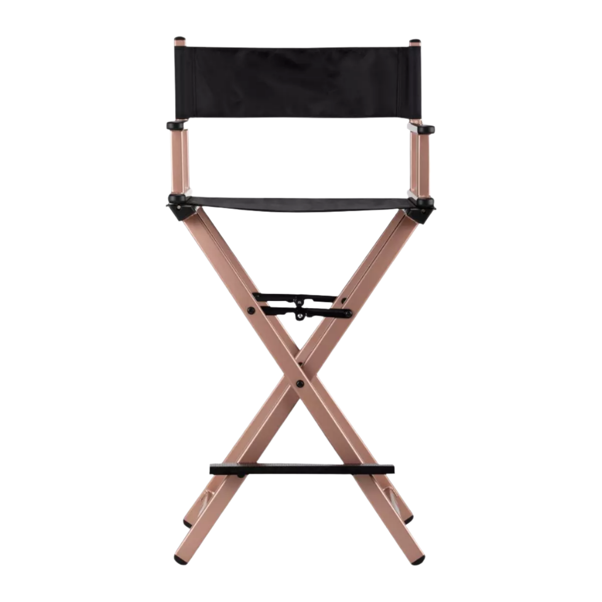 Silla maquillaje plegable con base de color rosa dorada