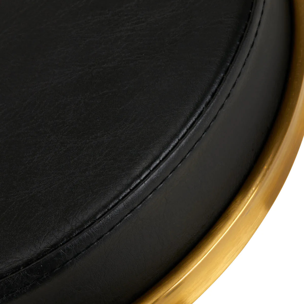 Hydraulic stool with gold base