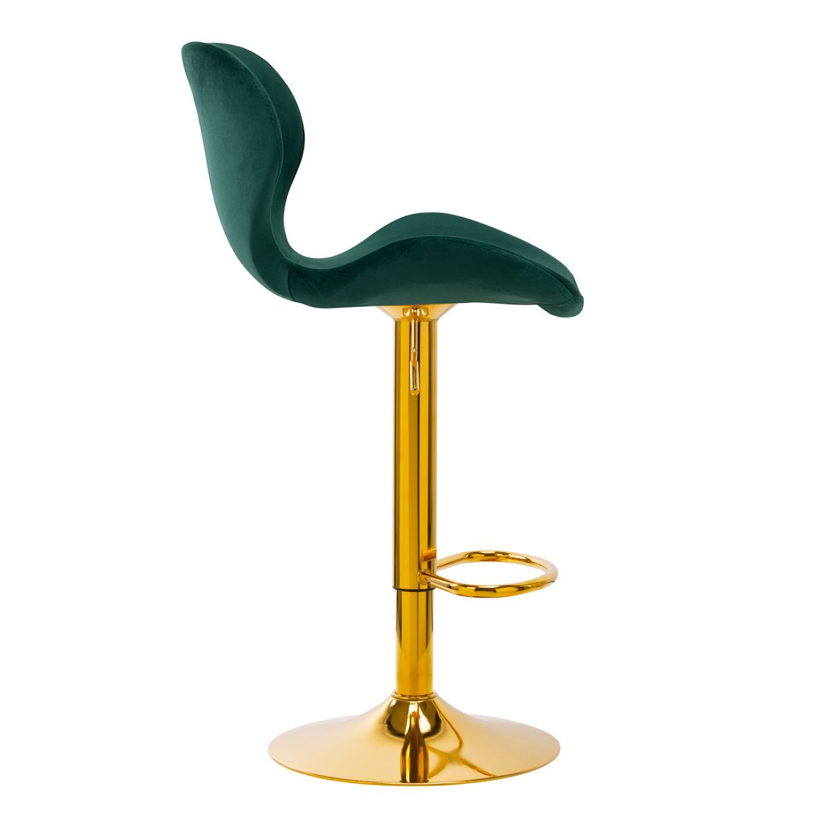 Taburete alto terciopelo verde
