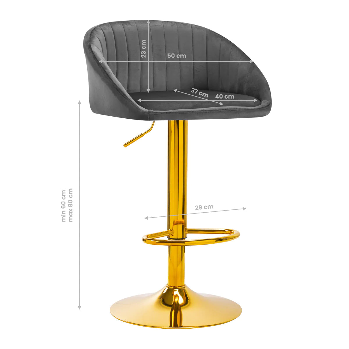 Velvet high stool
