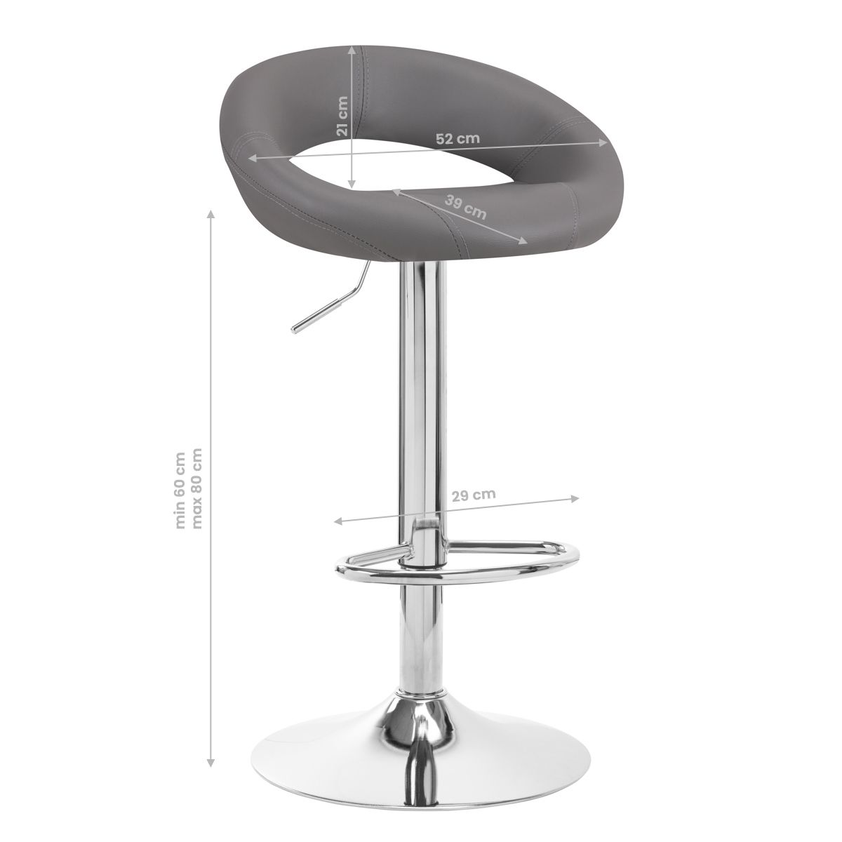 High stool eco-leather