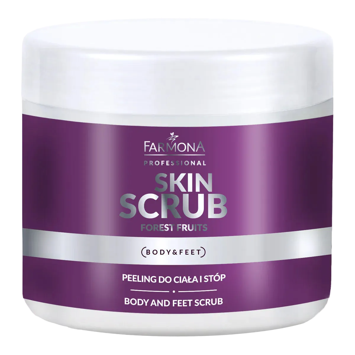 Farmona Skin Scrub – Exfoliante Profesional de Sal y Azúcar "Forest Fruits" para Cuerpo y Pies, 500 g