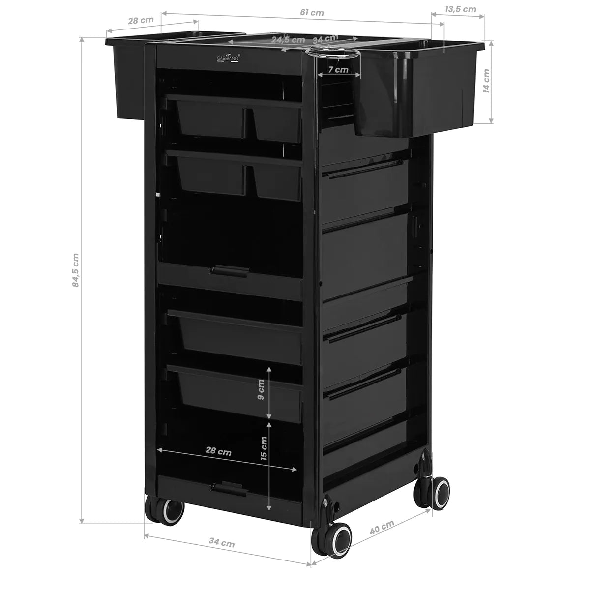 Carrito auxiliar de peluquería Gabbiano 68B