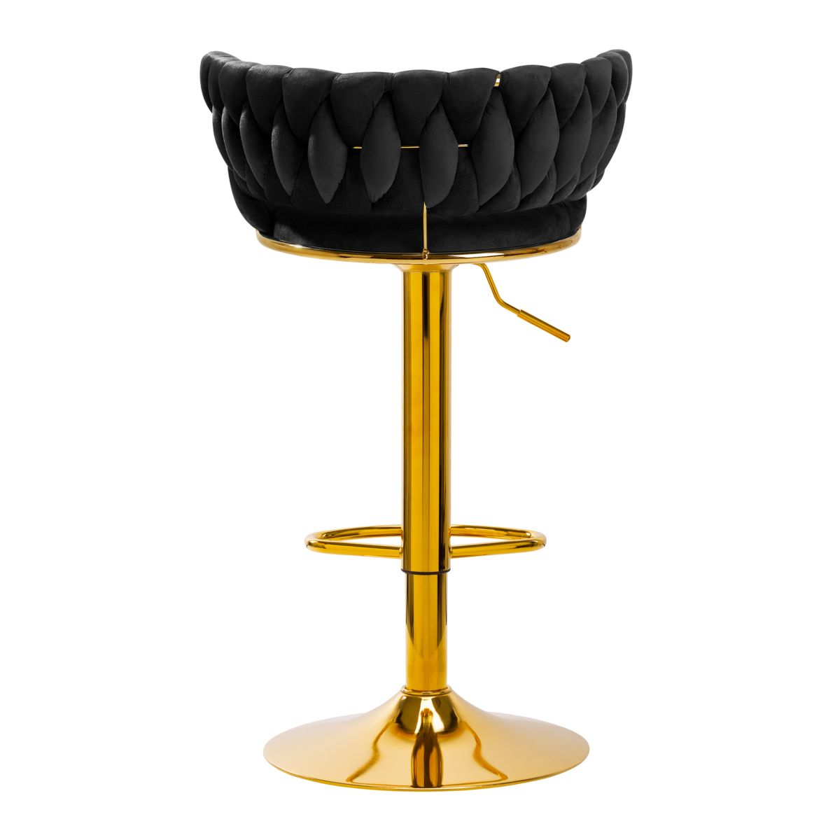 High velvet stool with gold base