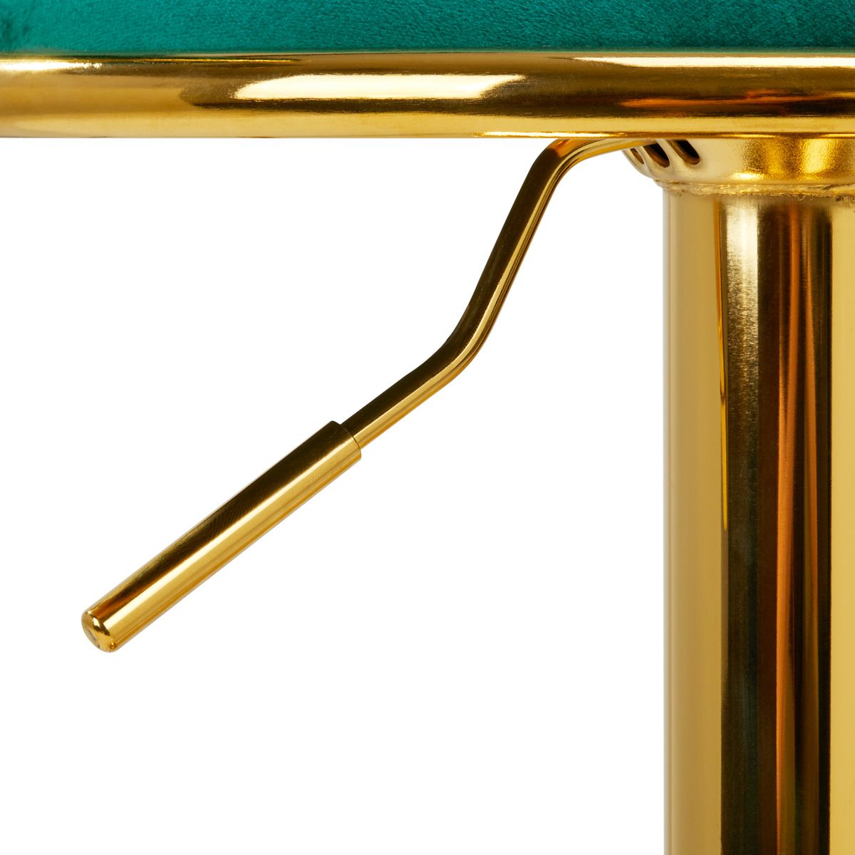 High velvet stool with gold base