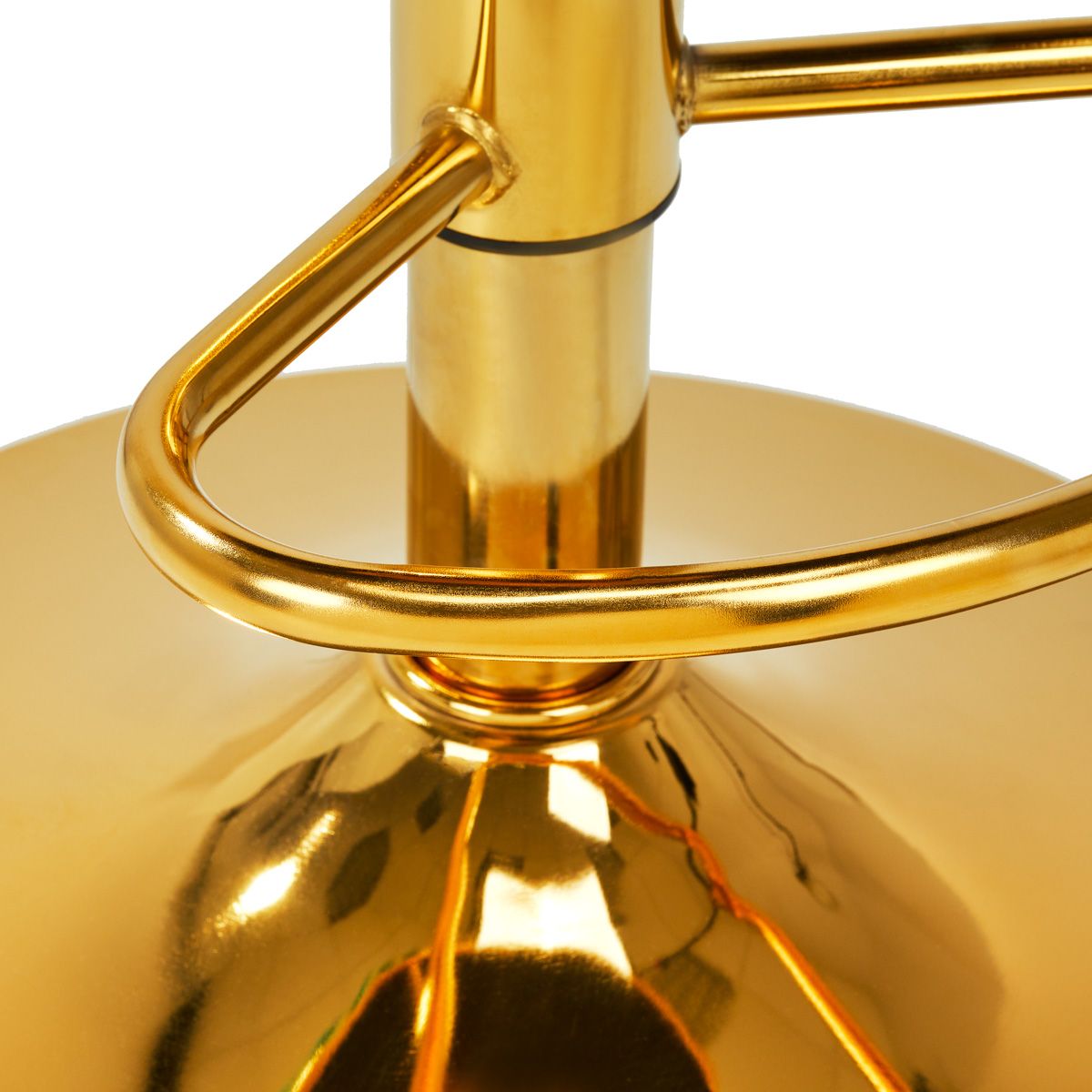 High velvet stool with gold base