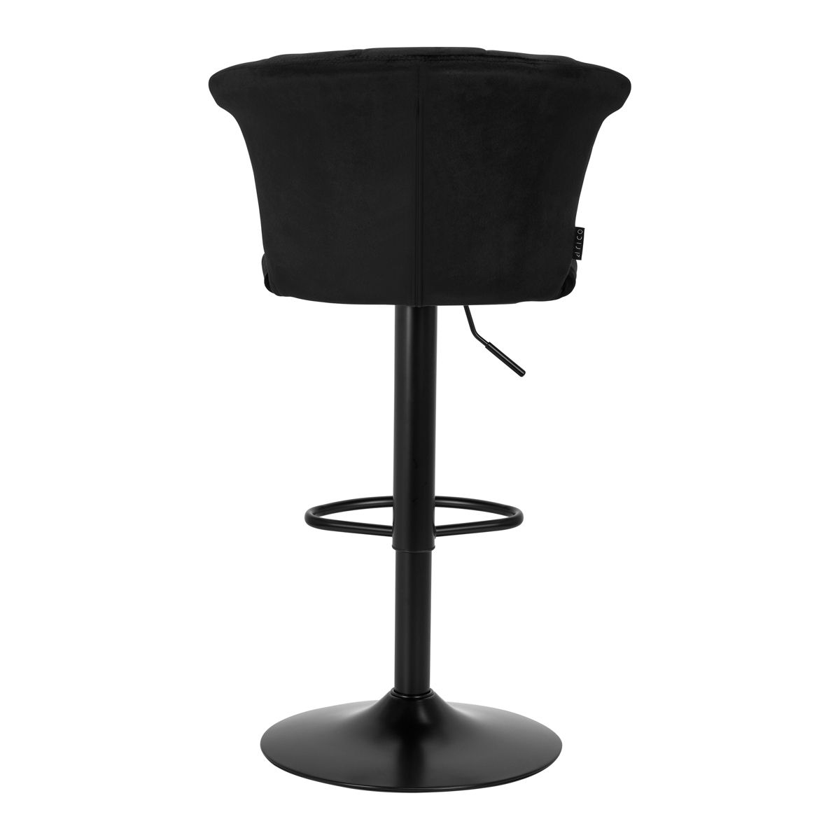 High velvet stool with black base
