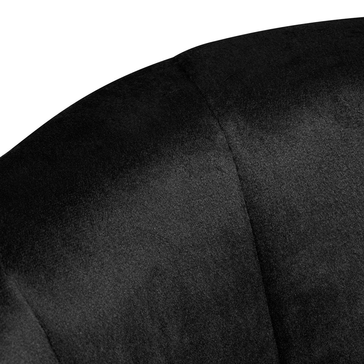 High velvet stool with black base