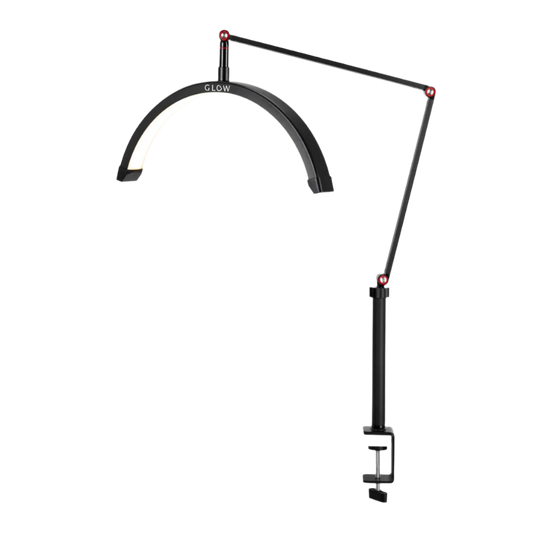 LED lámpara arco sobremesa negra con luz ajustable