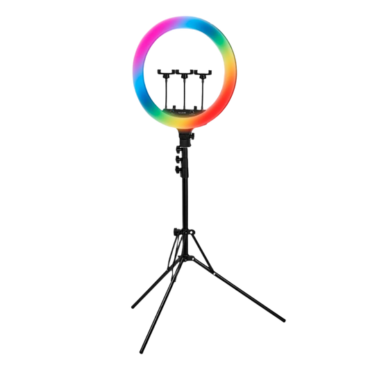 LED lámpara de aro de pie 18" RGB