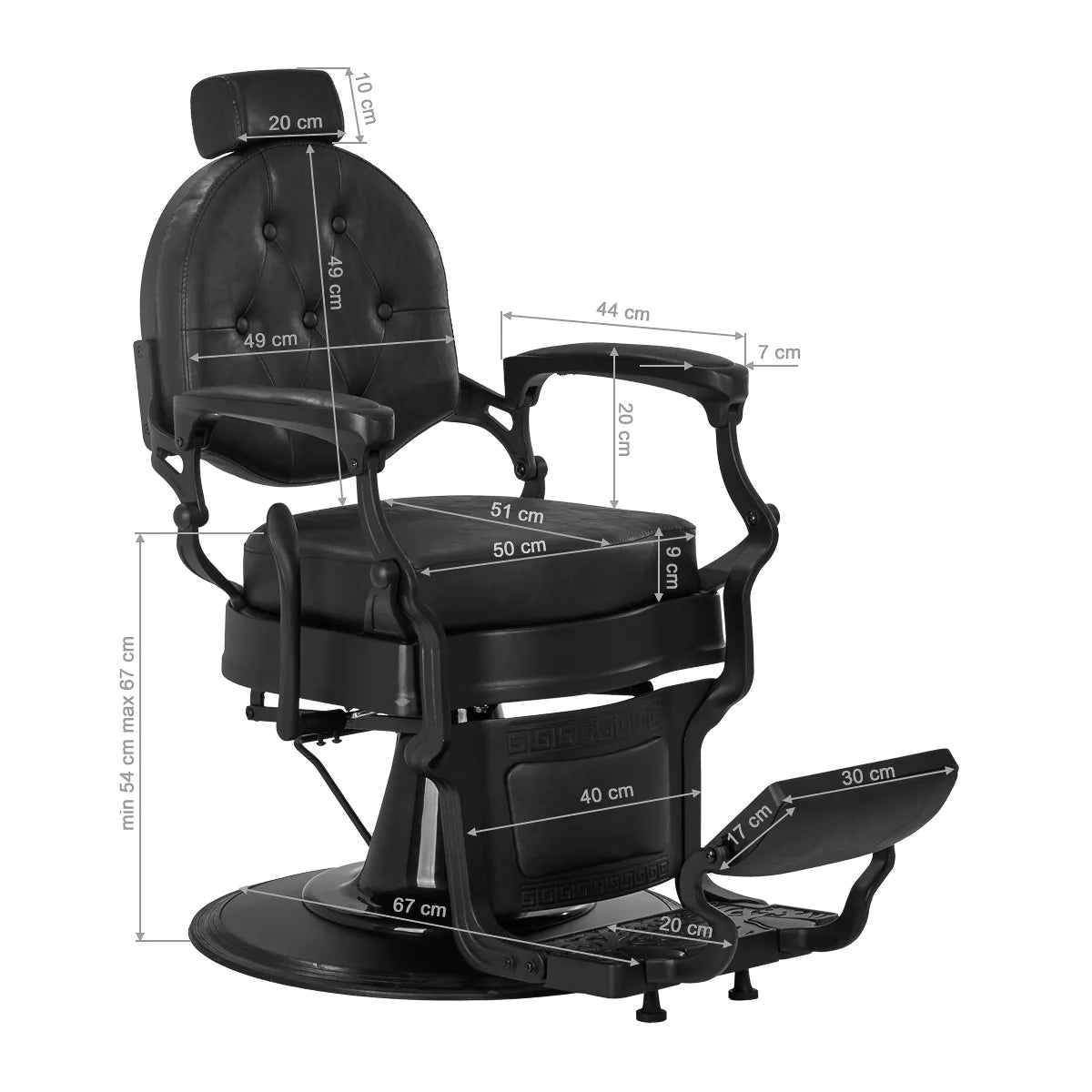 Fauteuil de barbier President noir