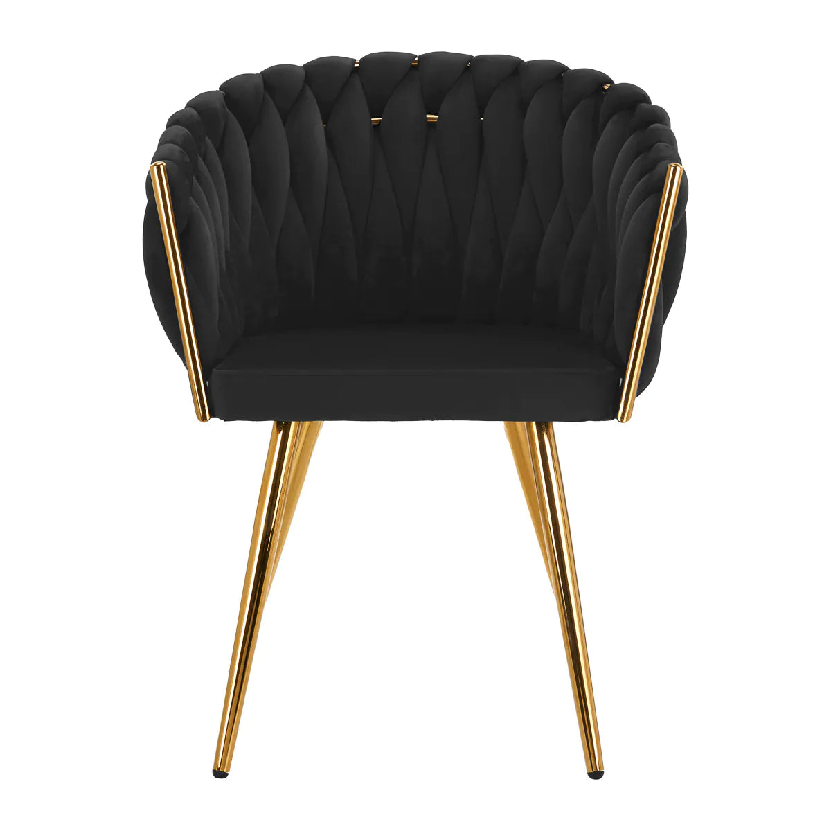 Velvet chair with golden legs
