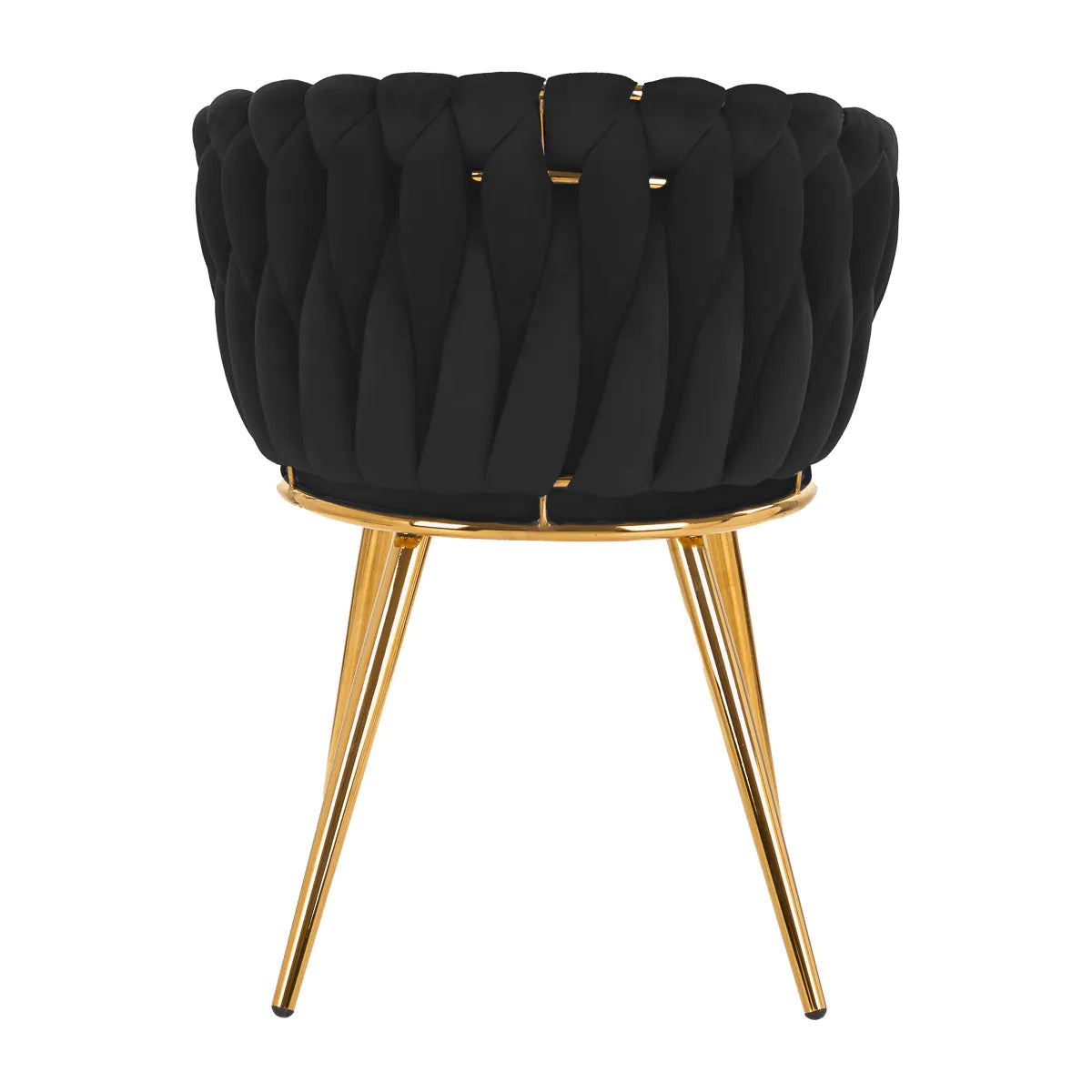 Velvet chair with golden legs