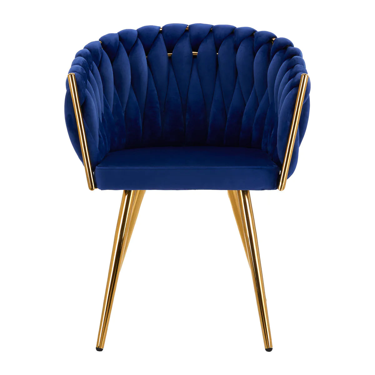 Velvet chair with golden legs