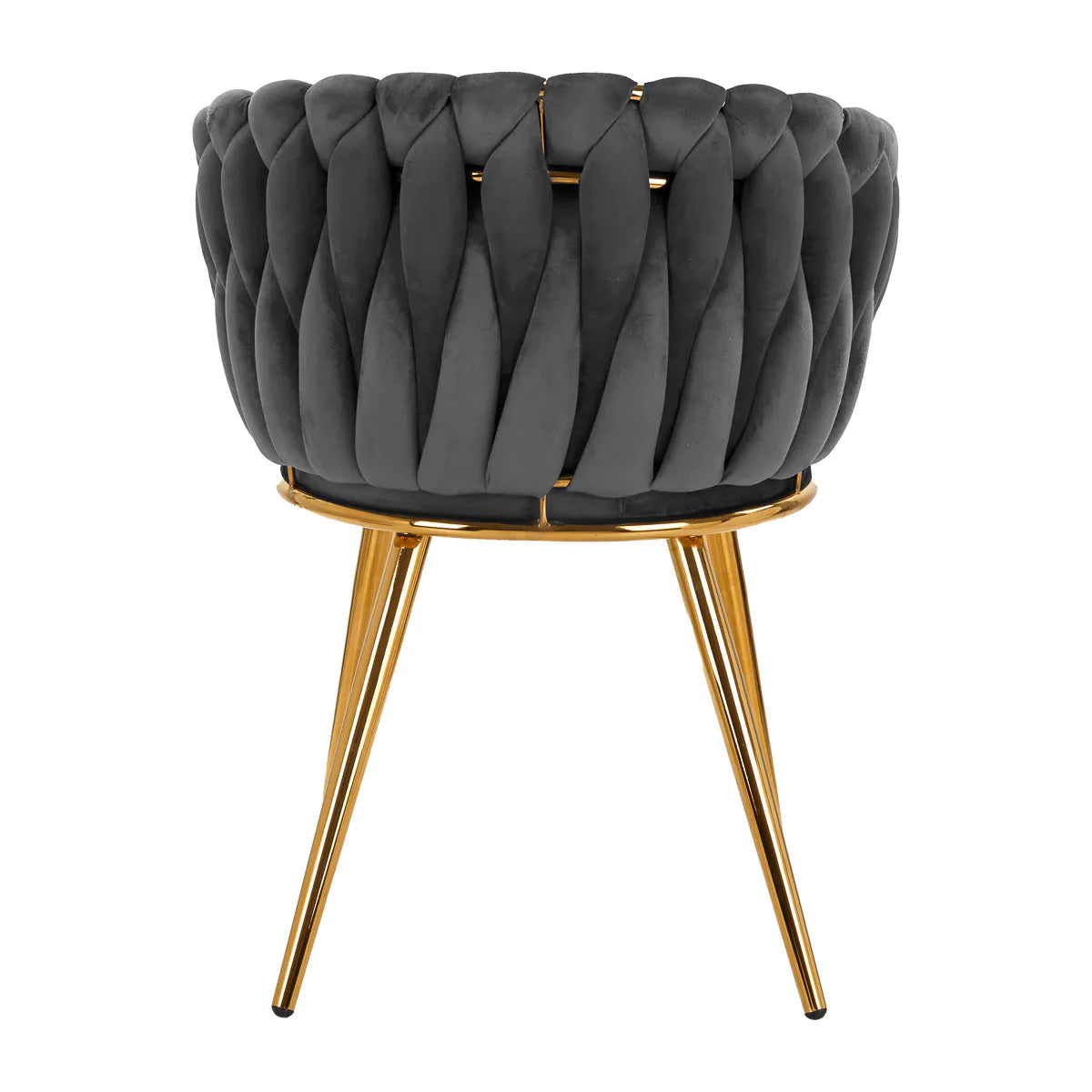 Velvet chair with golden legs