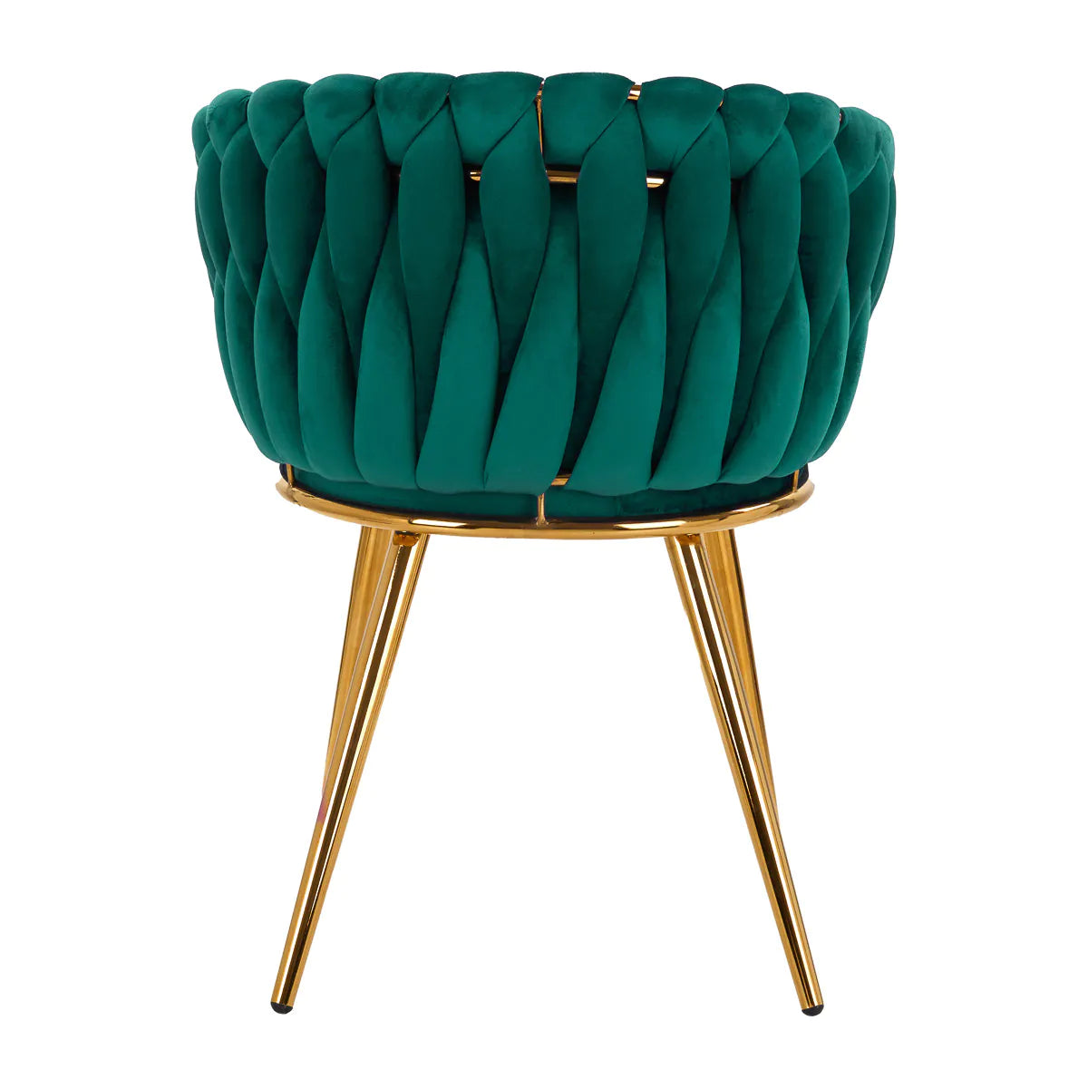 Velvet chair with golden legs