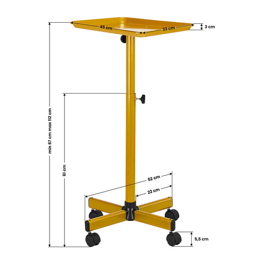 Mesa auxiliar dorada