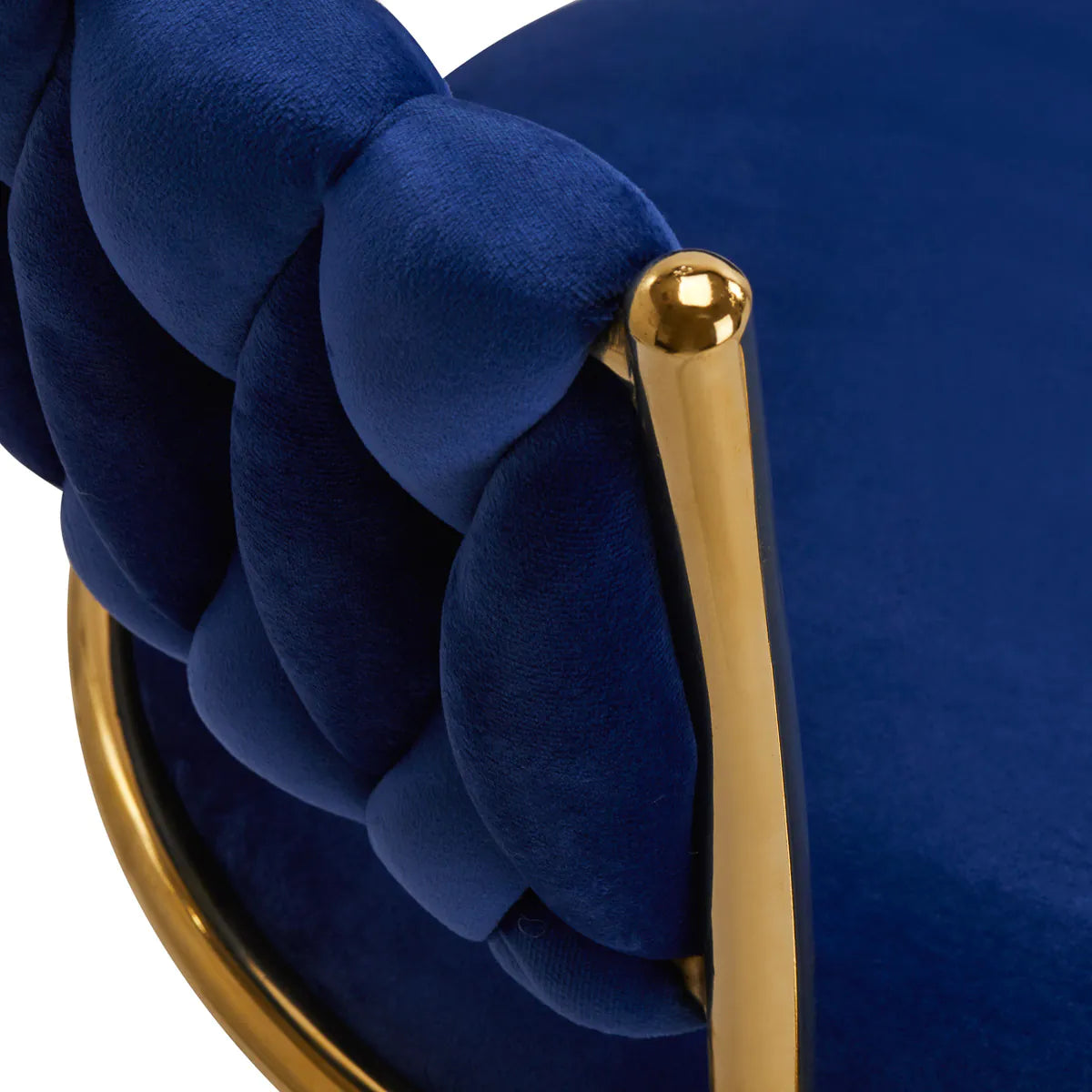 Hydraulic velvet chair with gold backrest and base