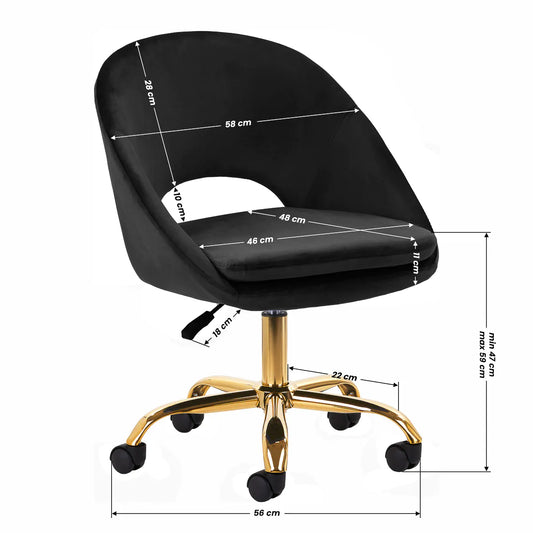 Hydraulic chair with backrest