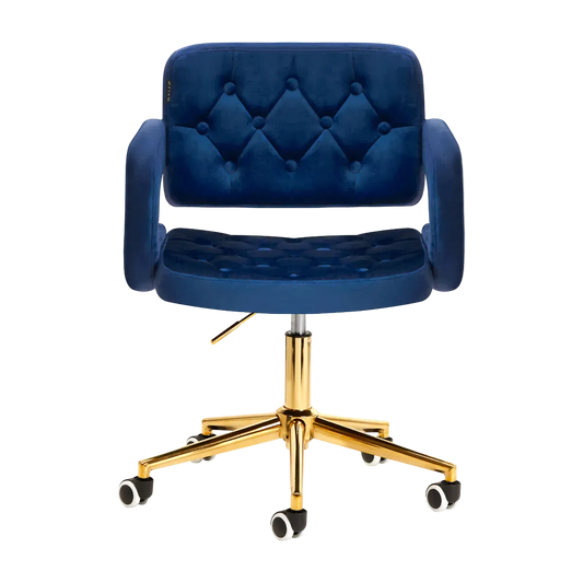 Adjustable velvet chair with gas lift and 360º rotation