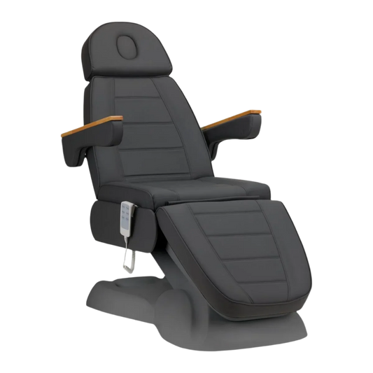 Sillón gris oscuro de estética eléctrico de 3 motores
