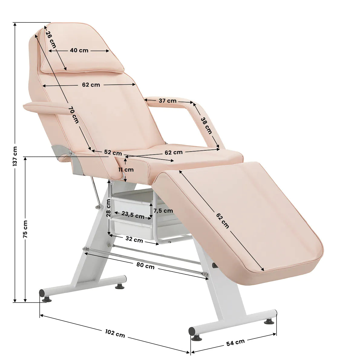 Universal stretcher with drawers
