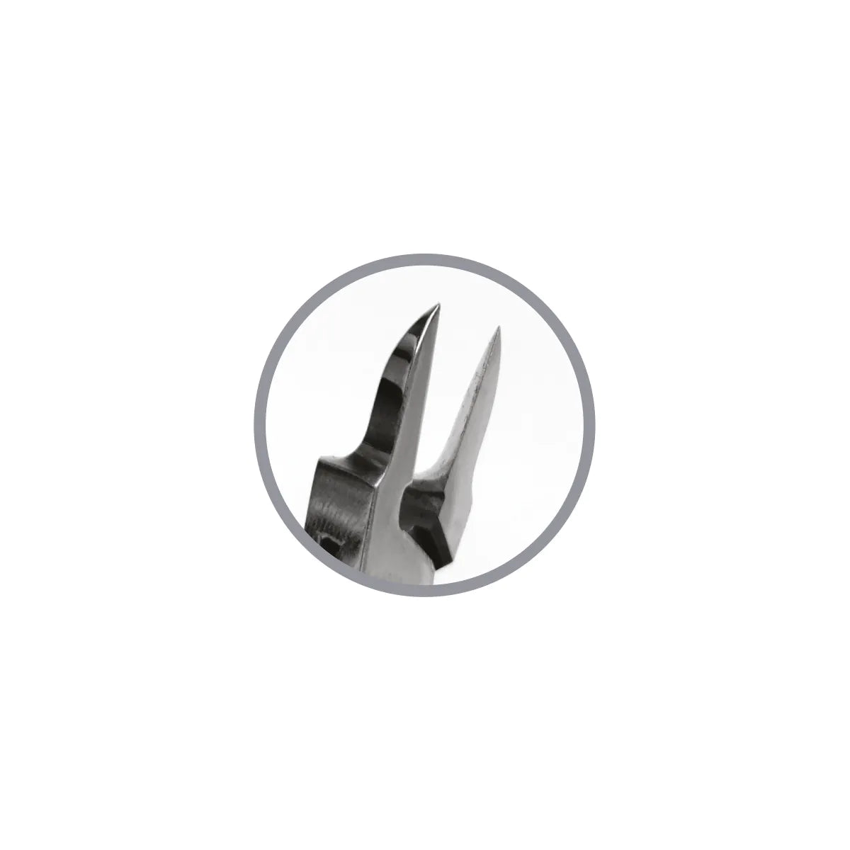 Straight pliers with very narrow, sharp side tips