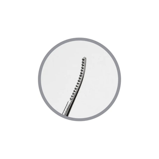 Lima mini angular podológica de acero inoxidable 10 cm