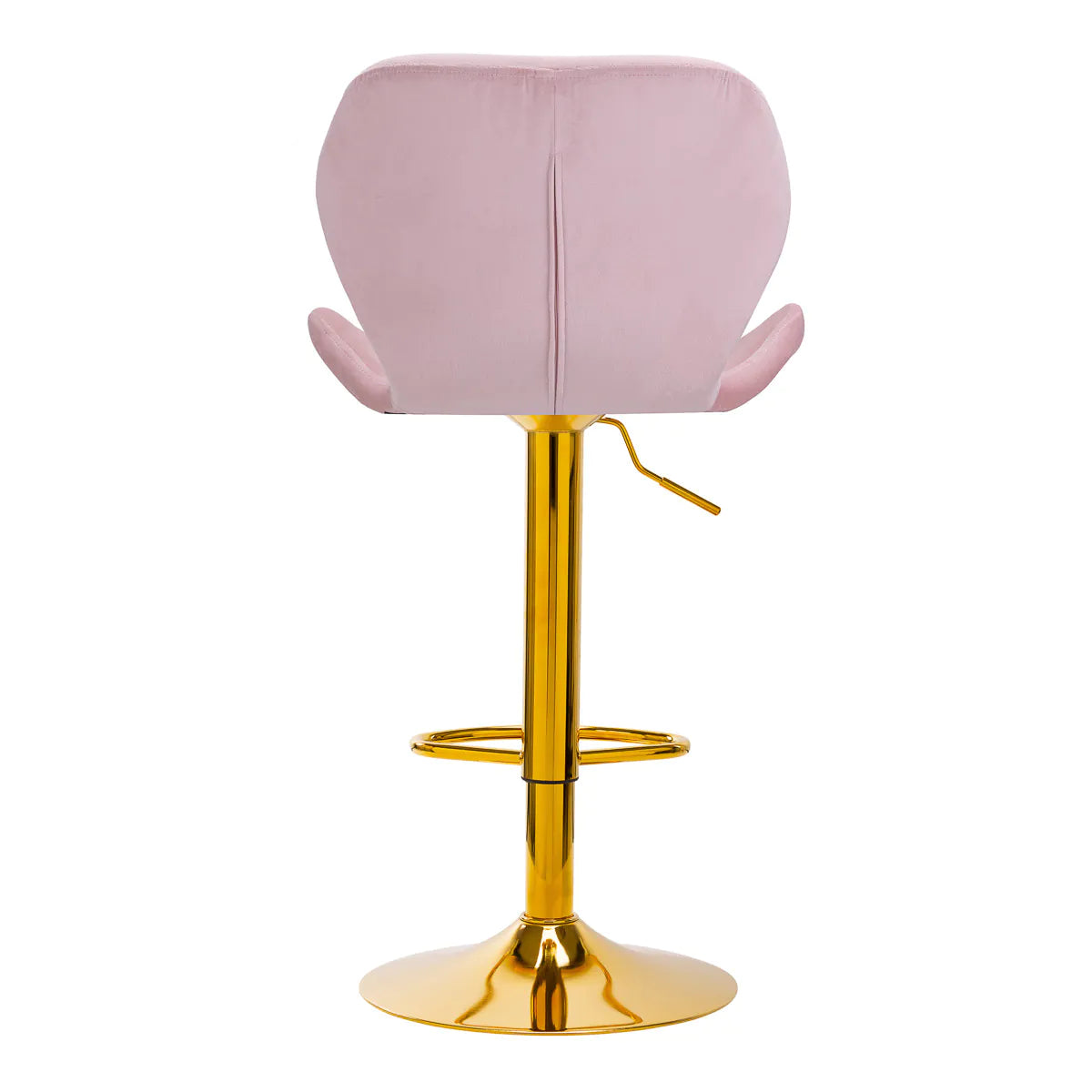 High velvet stool with gold base