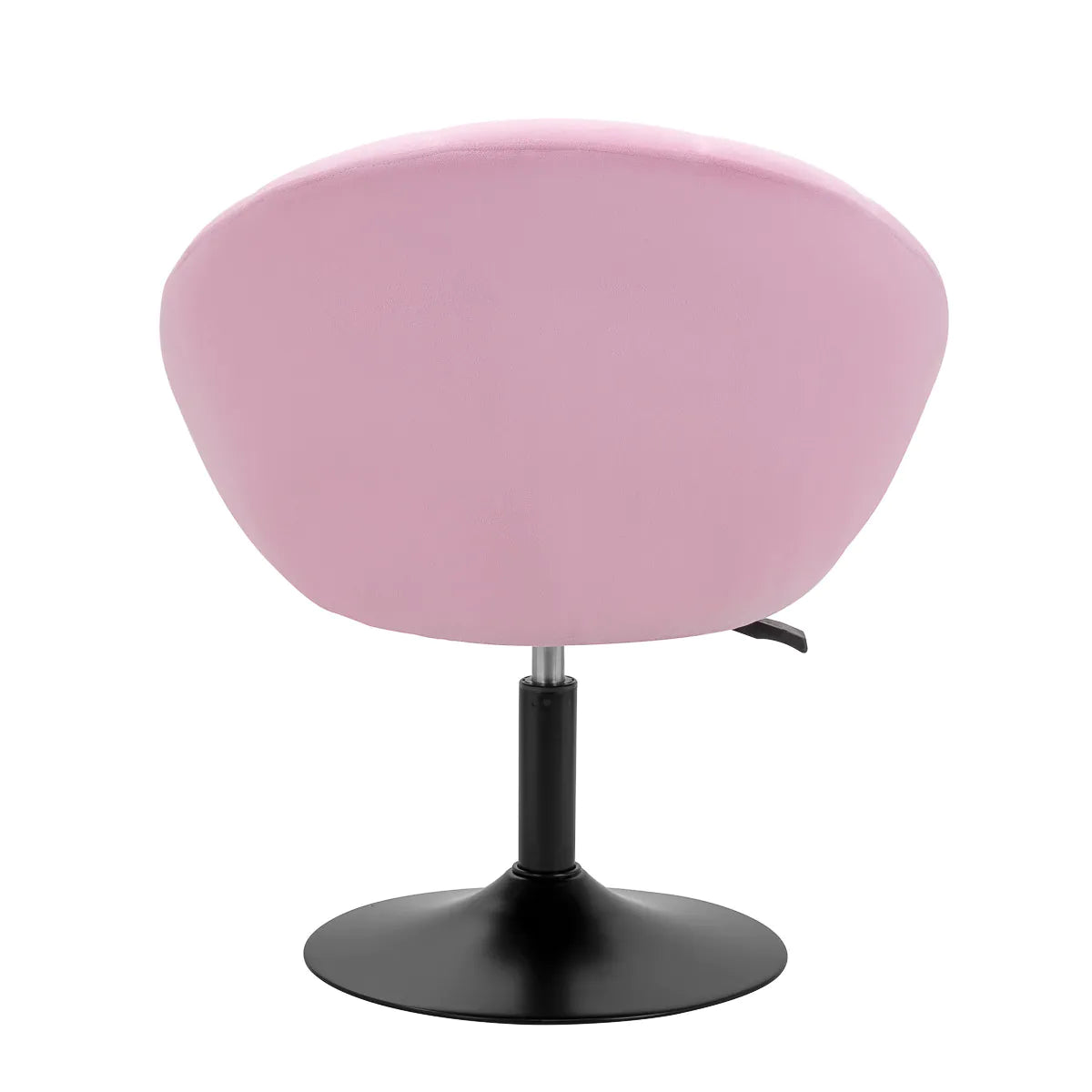 Hydraulic velvet chair with backrest and black base