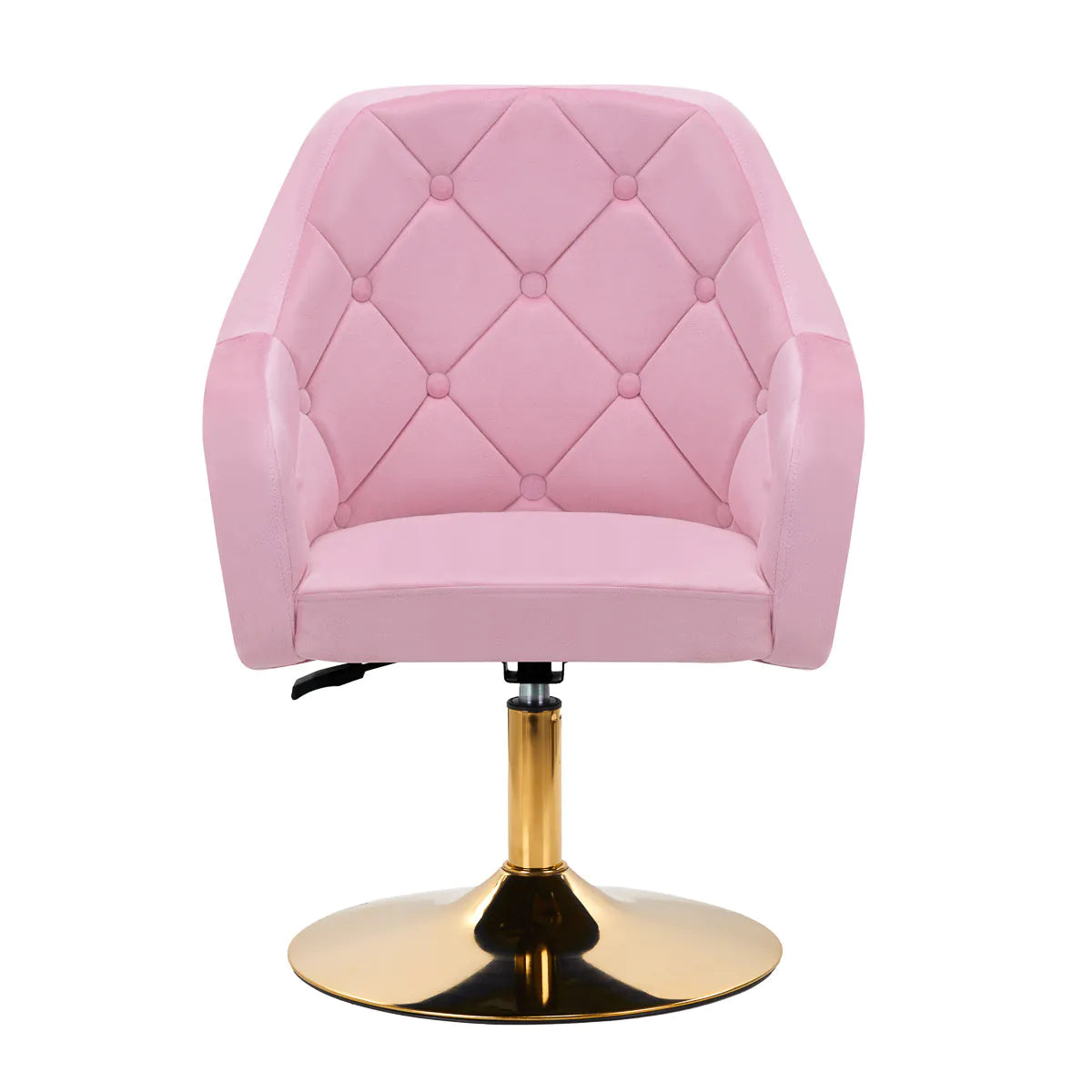 Hydraulic velvet chair with backrest