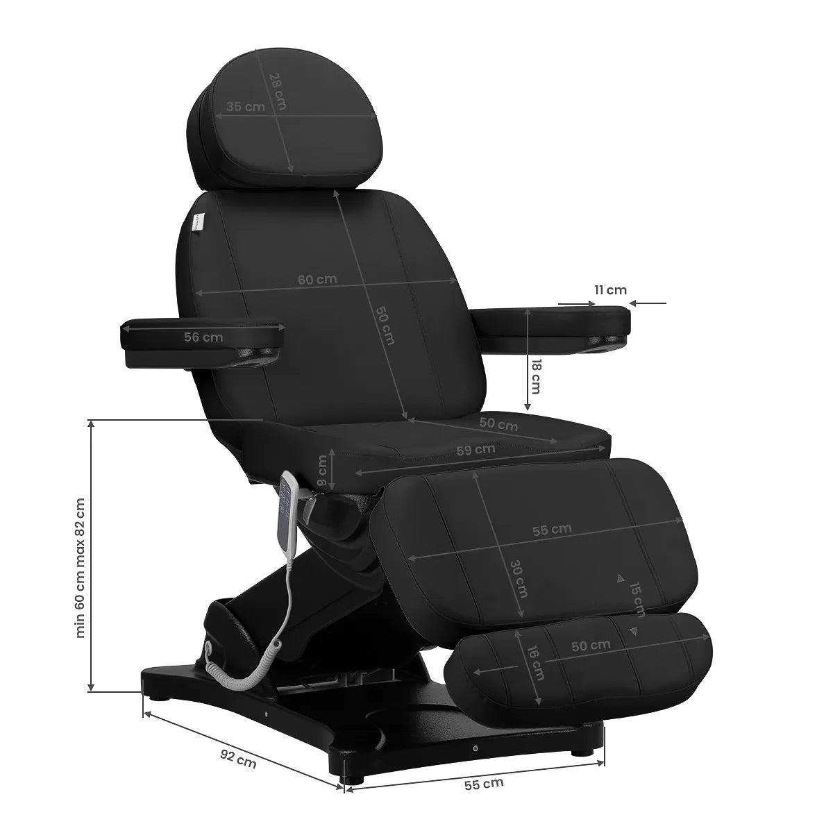 Fauteuil esthétique électrique Classic à 3 moteurs